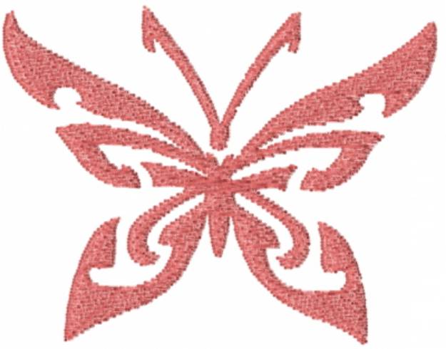 Picture of Red Butterfly Shape Machine Embroidery Design