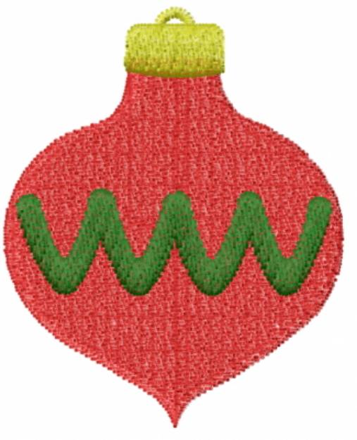 Picture of Red Ornament Machine Embroidery Design