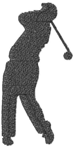 Picture of Golfer Machine Embroidery Design