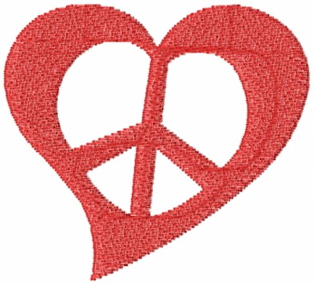 Picture of Red Peace Machine Embroidery Design