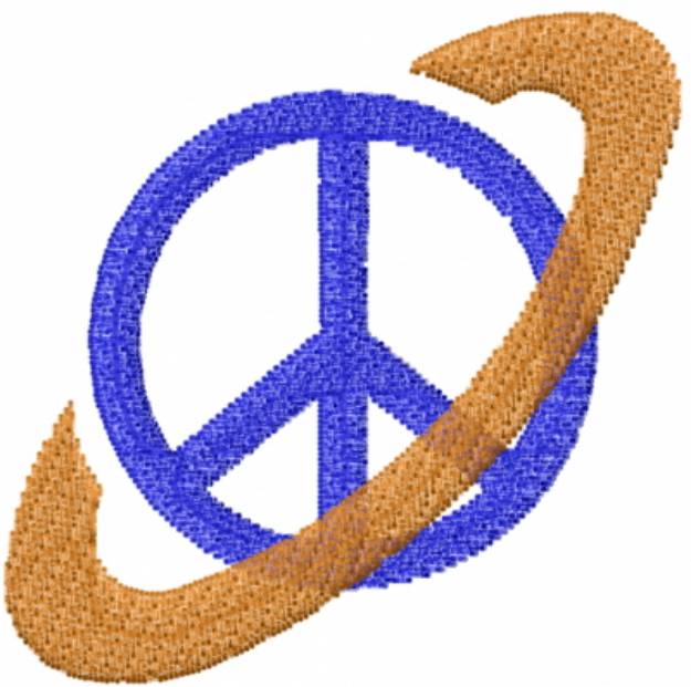 Picture of Orange Peace Ring Machine Embroidery Design