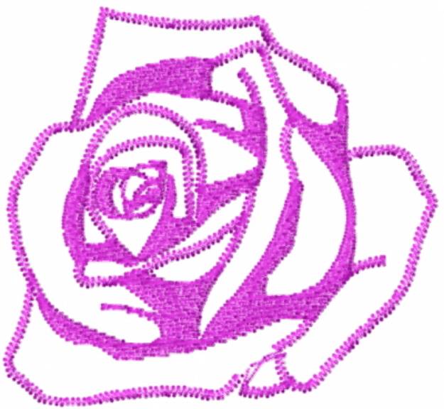 Picture of Pink Rose Machine Embroidery Design