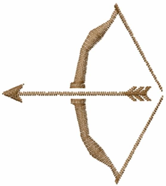 Picture of Brown Bow And Arrow Machine Embroidery Design