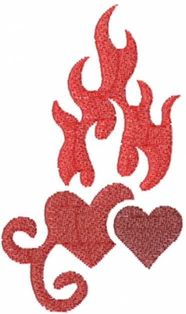 Picture of Heart Fire Machine Embroidery Design