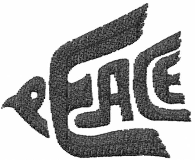 Picture of Black Peace Dove Machine Embroidery Design