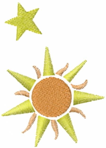 Picture of Sun Star Machine Embroidery Design