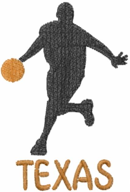 Picture of Texas Basketball Machine Embroidery Design