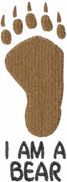 Picture of A Bear Brown Footprint Machine Embroidery Design