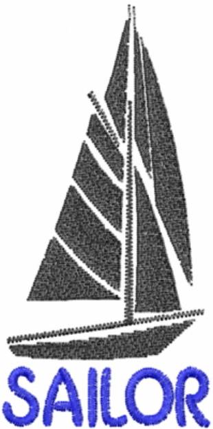 Picture of Boat Stencil SAILOR Machine Embroidery Design
