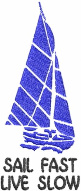 Picture of Sail Boat Machine Embroidery Design