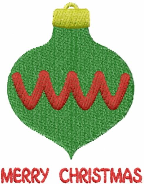 Picture of Christmas Ornament Green Machine Embroidery Design