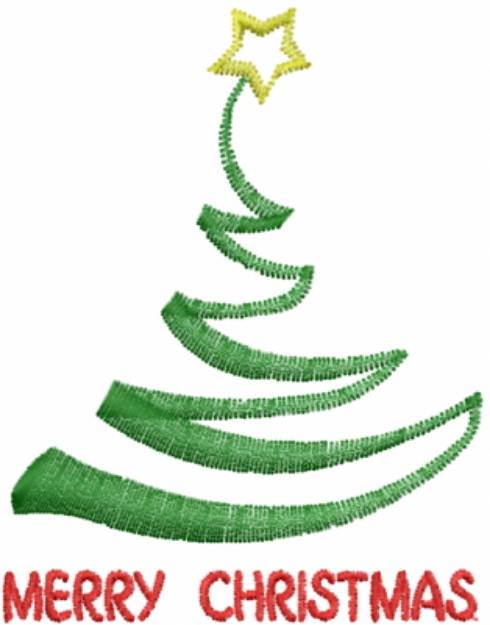 Picture of Christmas Tree Abstract Machine Embroidery Design