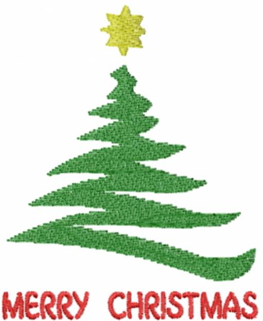 Picture of Christmas Tree Stick Machine Embroidery Design