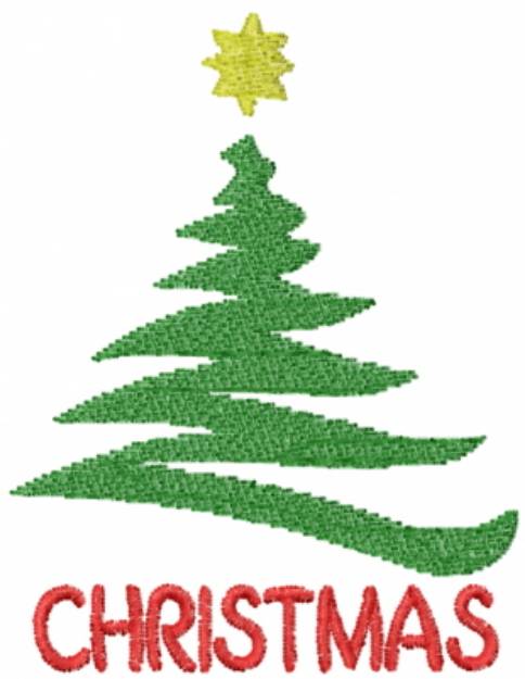 Picture of Stick Christmas Tree Machine Embroidery Design