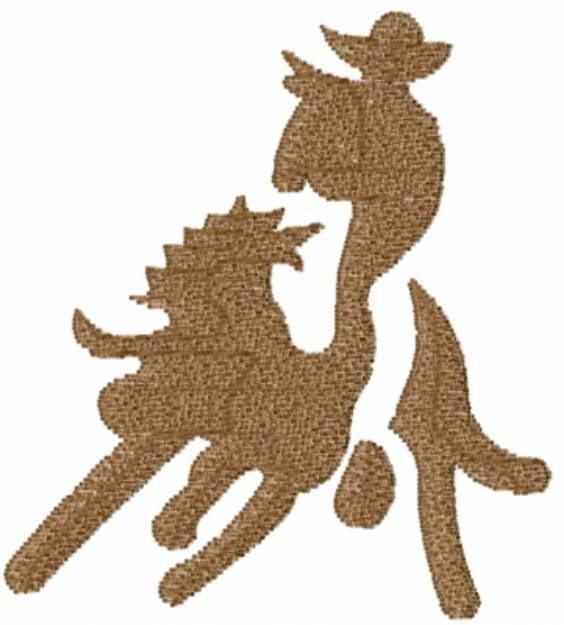 Picture of Cowboy Bullride Machine Embroidery Design