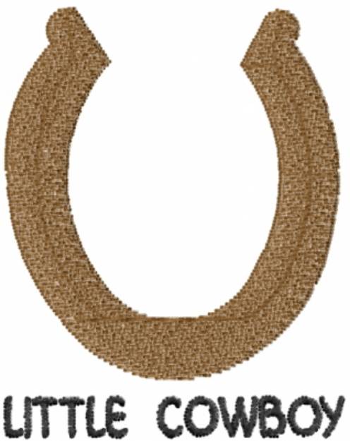 Picture of Horseshoe Little Cowboy Machine Embroidery Design