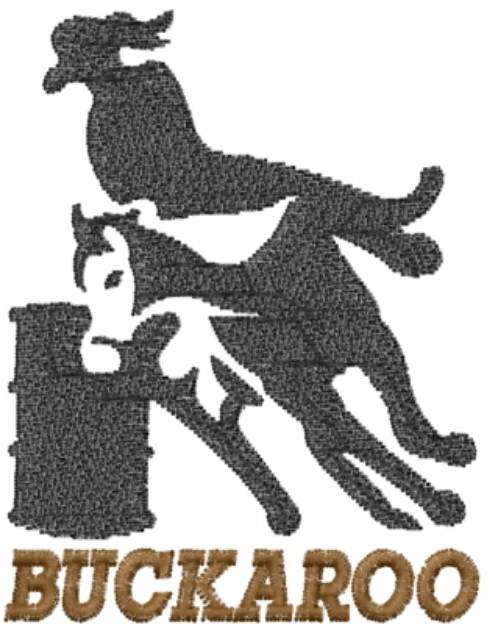 Picture of Cowboy Barrel Racing Buckaroo Machine Embroidery Design