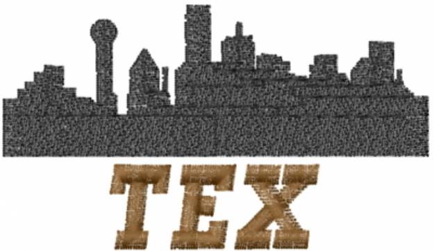 Picture of Dallas TEX Small Machine Embroidery Design