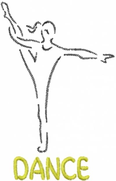 Picture of Dance Outline Machine Embroidery Design