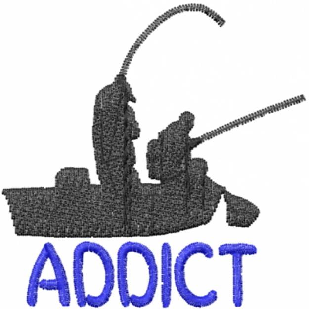 Picture of Fisherman Boat Addict Machine Embroidery Design