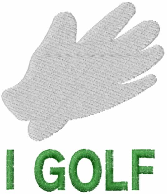 Picture of I Golf Glove Machine Embroidery Design