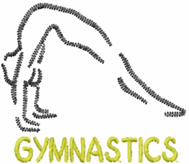 Picture of Gymnastics Outline Machine Embroidery Design