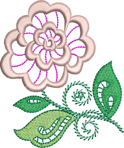 Jacobean Flower Machine Embroidery Design | Embroidery Library at ...