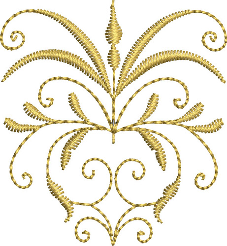 Miniature Golden Crest Machine Embroidery Design | Embroidery Library ...