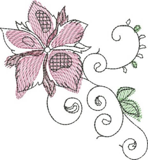 Picture of Floral Watercolor Machine Embroidery Design