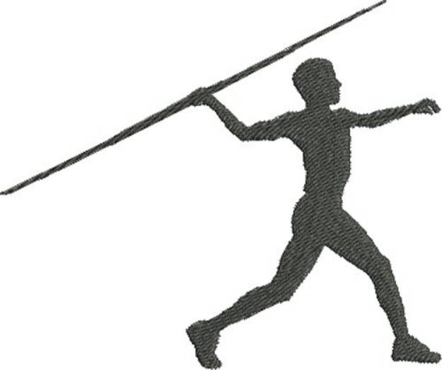 Picture of Javelin Throw Silhouette Machine Embroidery Design