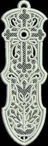 Picture of FSL Elegant Cross Bookmark Machine Embroidery Design