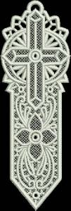 Picture of FSL Large Cross Bookmark Machine Embroidery Design