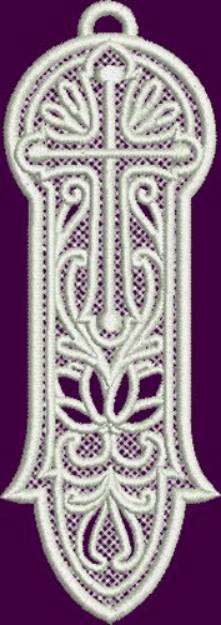 Picture of FSL Lace Bookmark Machine Embroidery Design