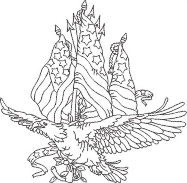 Picture of American Eagle 3 Machine Embroidery Design