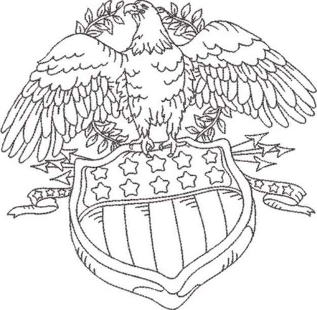 Picture of American Eagle 2 Machine Embroidery Design