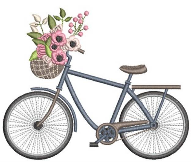 Floral Bicycle Machine Embroidery Design | Embroidery Library at ...