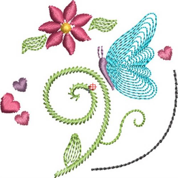 Picture of Butterfly Kisses 4 Machine Embroidery Design