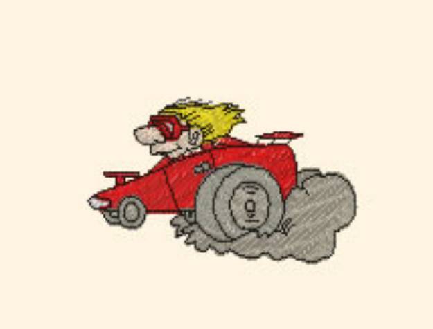 Picture of Cartoon Car Machine Embroidery Design