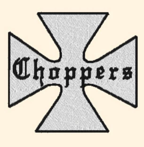 Picture of Chopper Cross Machine Embroidery Design