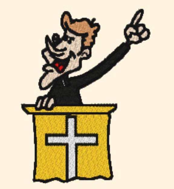 Picture of Preacher Machine Embroidery Design