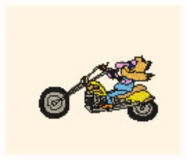 Picture of Biker Machine Embroidery Design