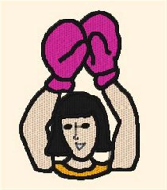 Picture of Lady Boxer Machine Embroidery Design