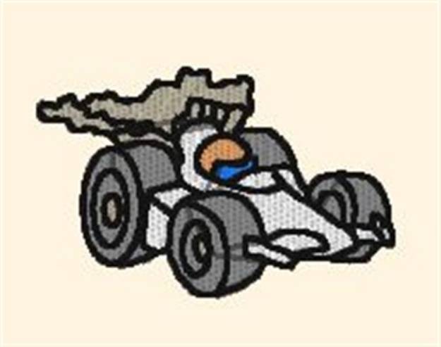 Picture of Race Car Machine Embroidery Design