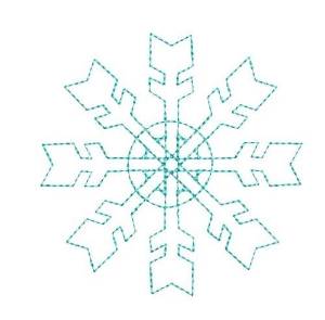 Picture of Winter Quilted Snowflake Machine Embroidery Design