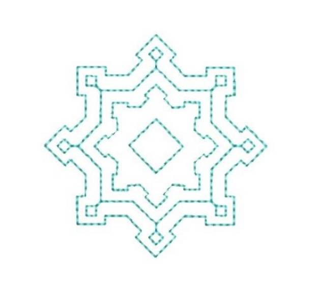 Picture of Quilted Snowflake Machine Embroidery Design