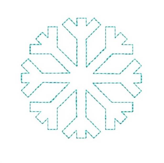 Picture of Simple Quilted Snowflake Machine Embroidery Design