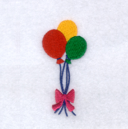 Balloons with Bow Machine Embroidery Design