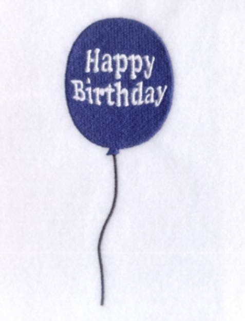 Picture of Happy Birthday Balloon Machine Embroidery Design