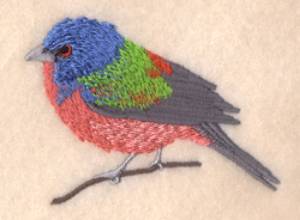 Picture of Painted Bunting Machine Embroidery Design