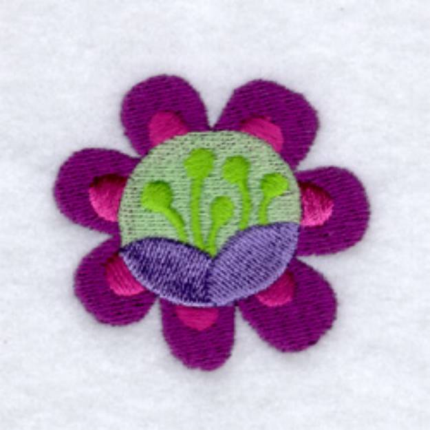 Picture of Funky Flower   Machine Embroidery Design